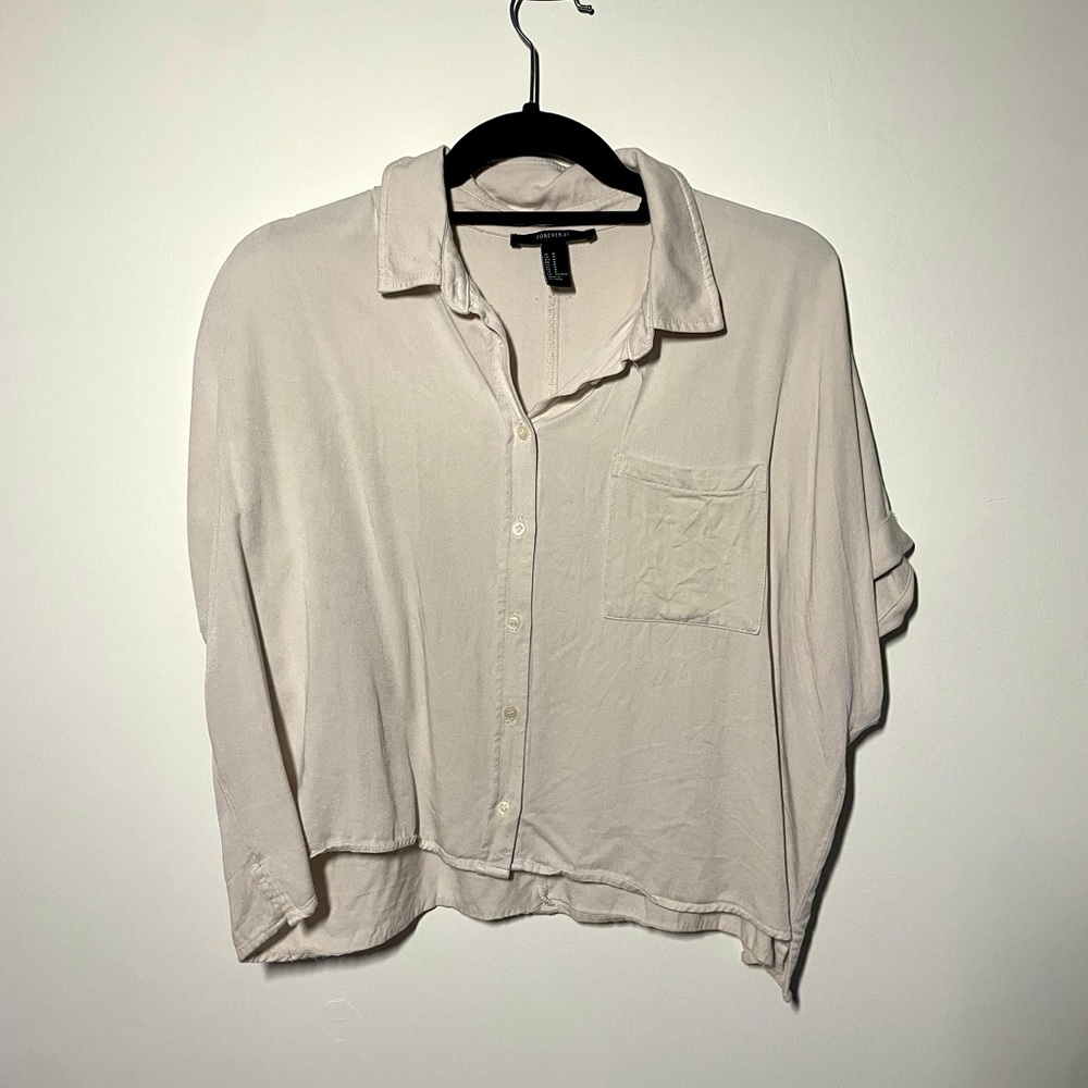 Forever 21 cropped button down